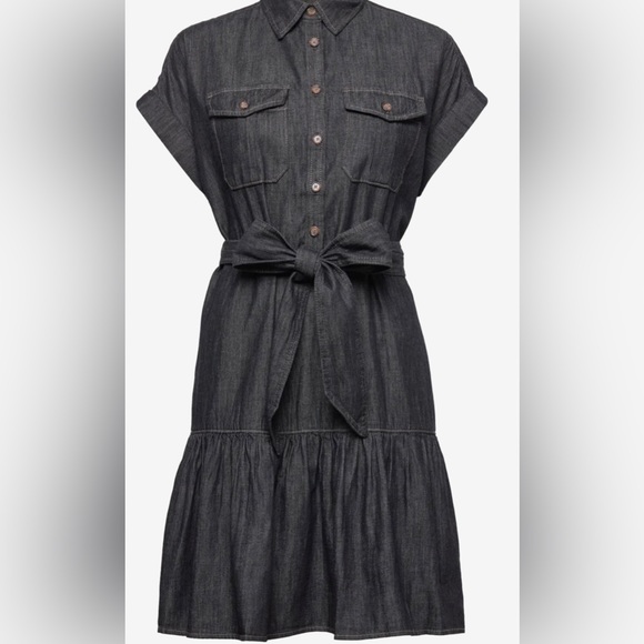 Ralph Lauren Women's Denim Short Sleeve Shirtdress Black Size 18W - Picture 3 of 7